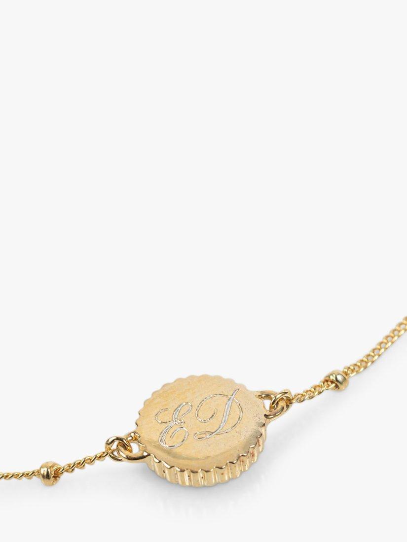 Auree personalised birthstone gold vermeil beaded chain bracelet - British product