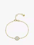 Auree Barcelona Personalised Birthstone Gold Vermeil Beaded Chain Bracelet