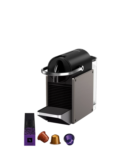 John Lewis Machine à café espresso et lungo Titanium avec système de chauffe rapide - Acheter en ligne sur McGrocer