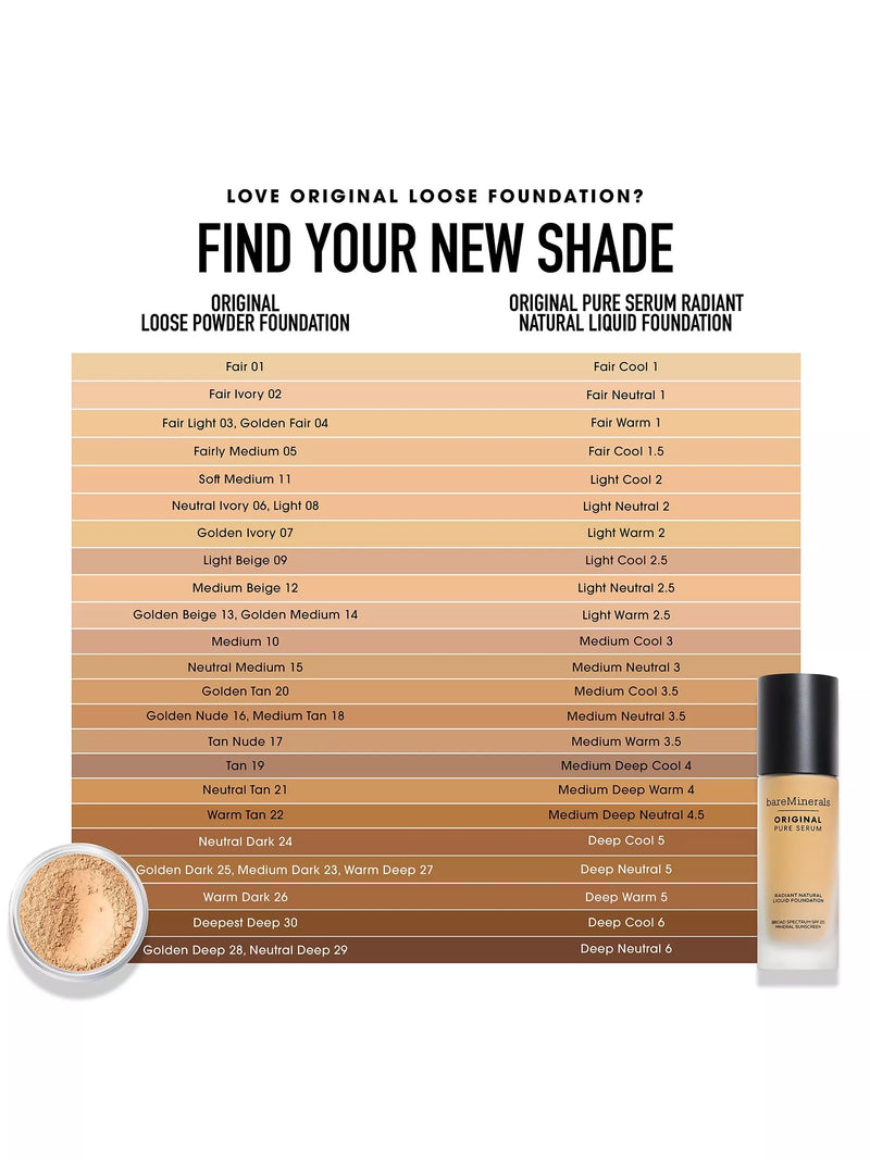 bareMinerals Original Serum Foundation 30ml (British brand)