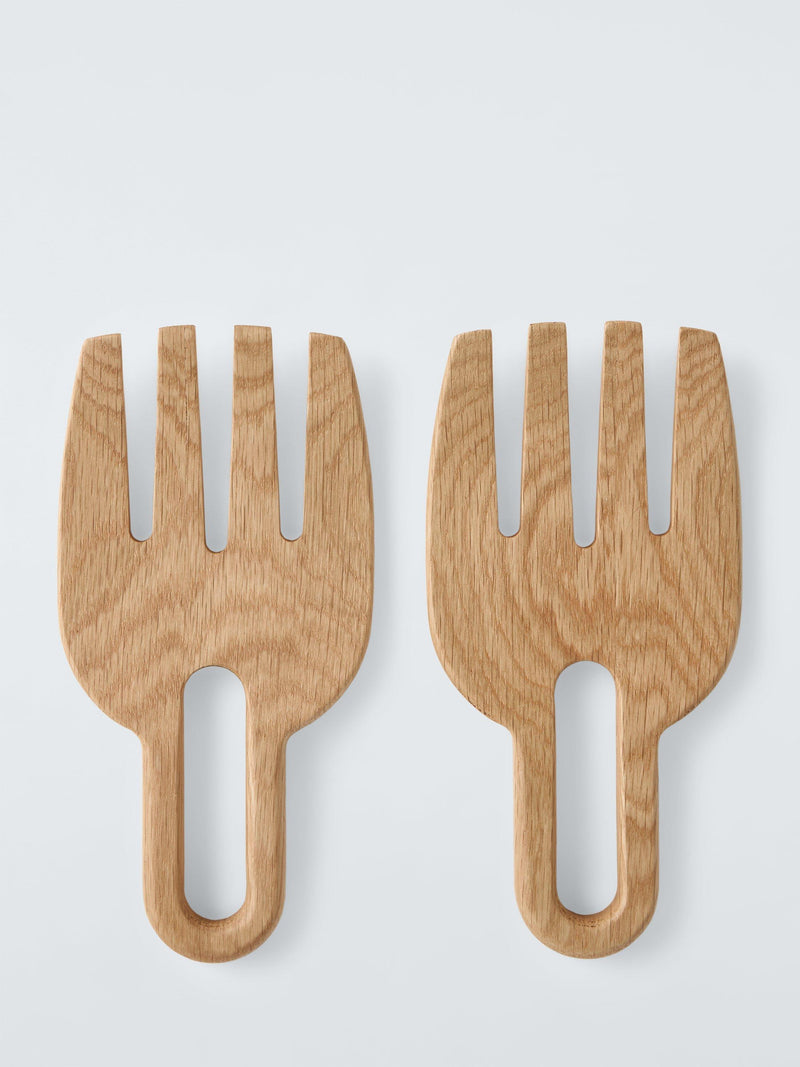 John Lewis oak wood salad servers with FSC certification, UK version