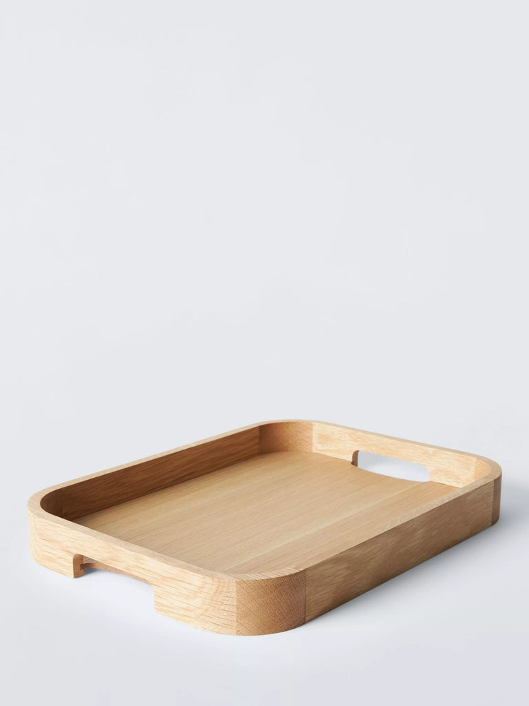 John Lewis Contemporary Wood Tray, Large, FSC-Certified (Oak Wood), Natural