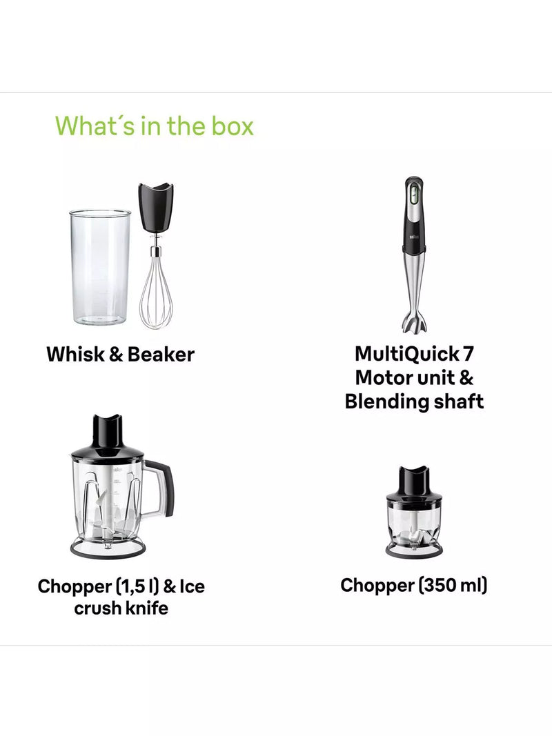 Braun MQ7045X hand blender black (British brand)