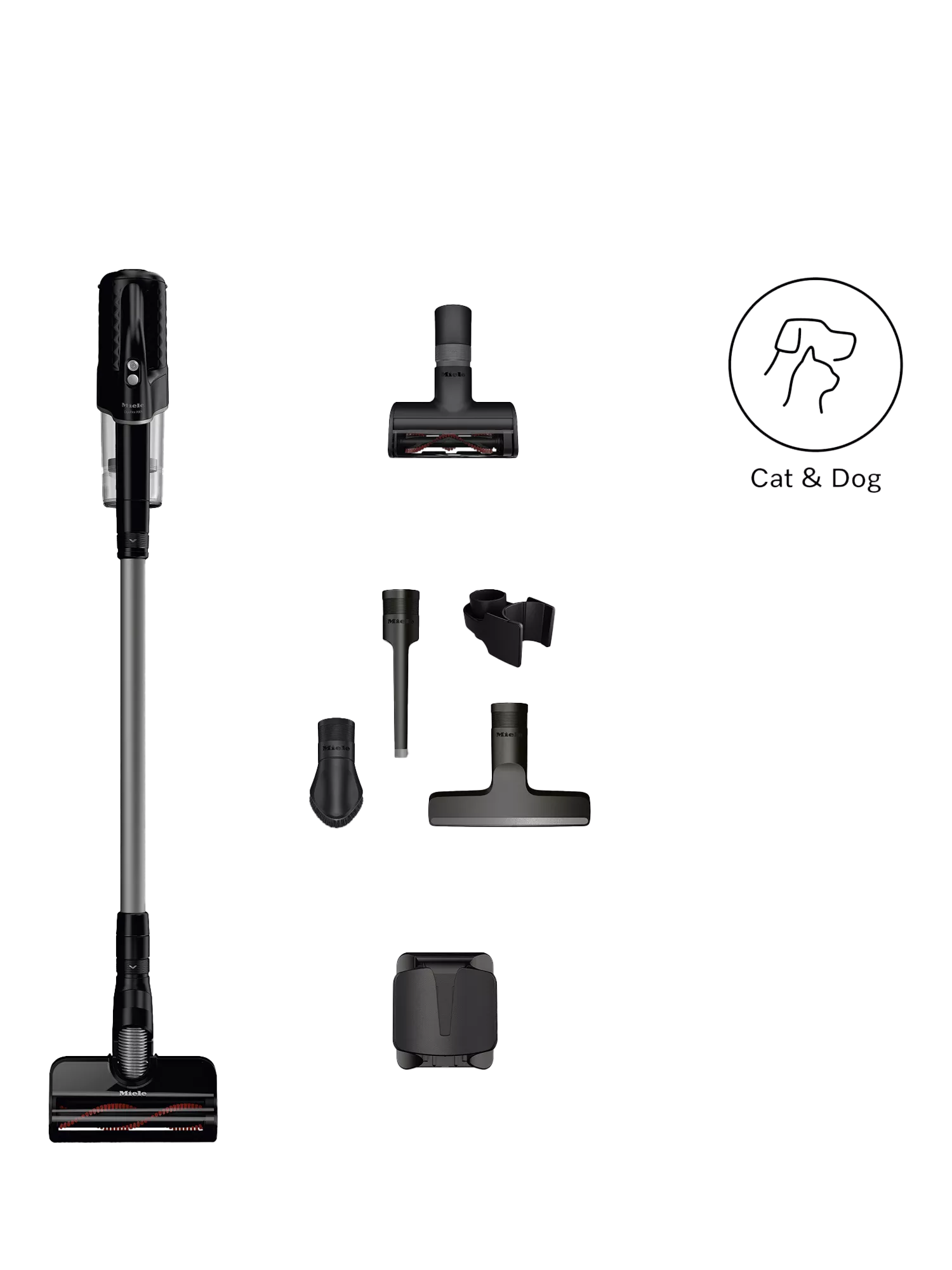 Miele Duoflex HX1 Cat & Dog cordless vacuum cleaner in Obsidian Black, imported from the UK
