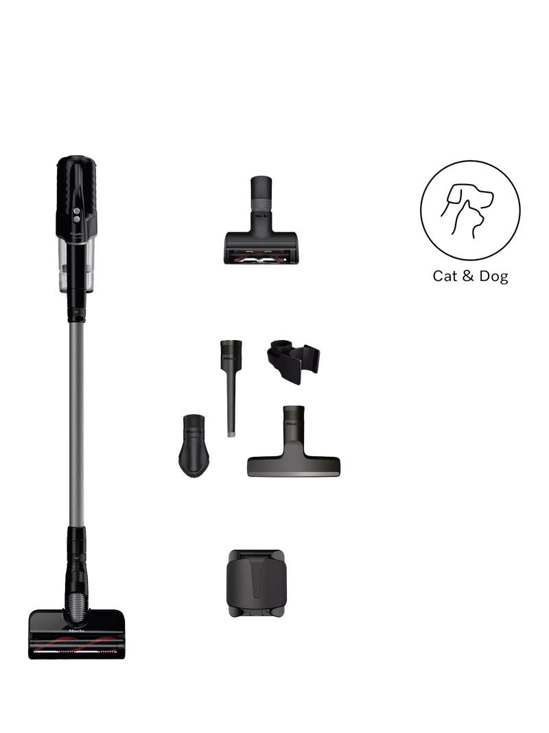 Miele Duoflex HX1 Cat & Dog cordless vacuum cleaner in Obsidian Black, imported from the UK