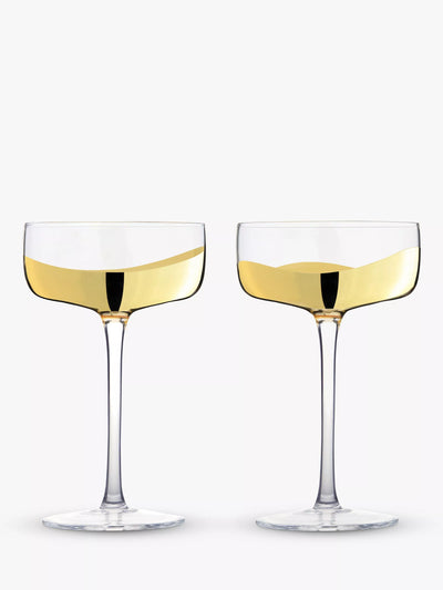John Lewis Anton Studio Designs Wave Coupe Cocktail Glass 250ml Set of 2- Buy online at McGrocer