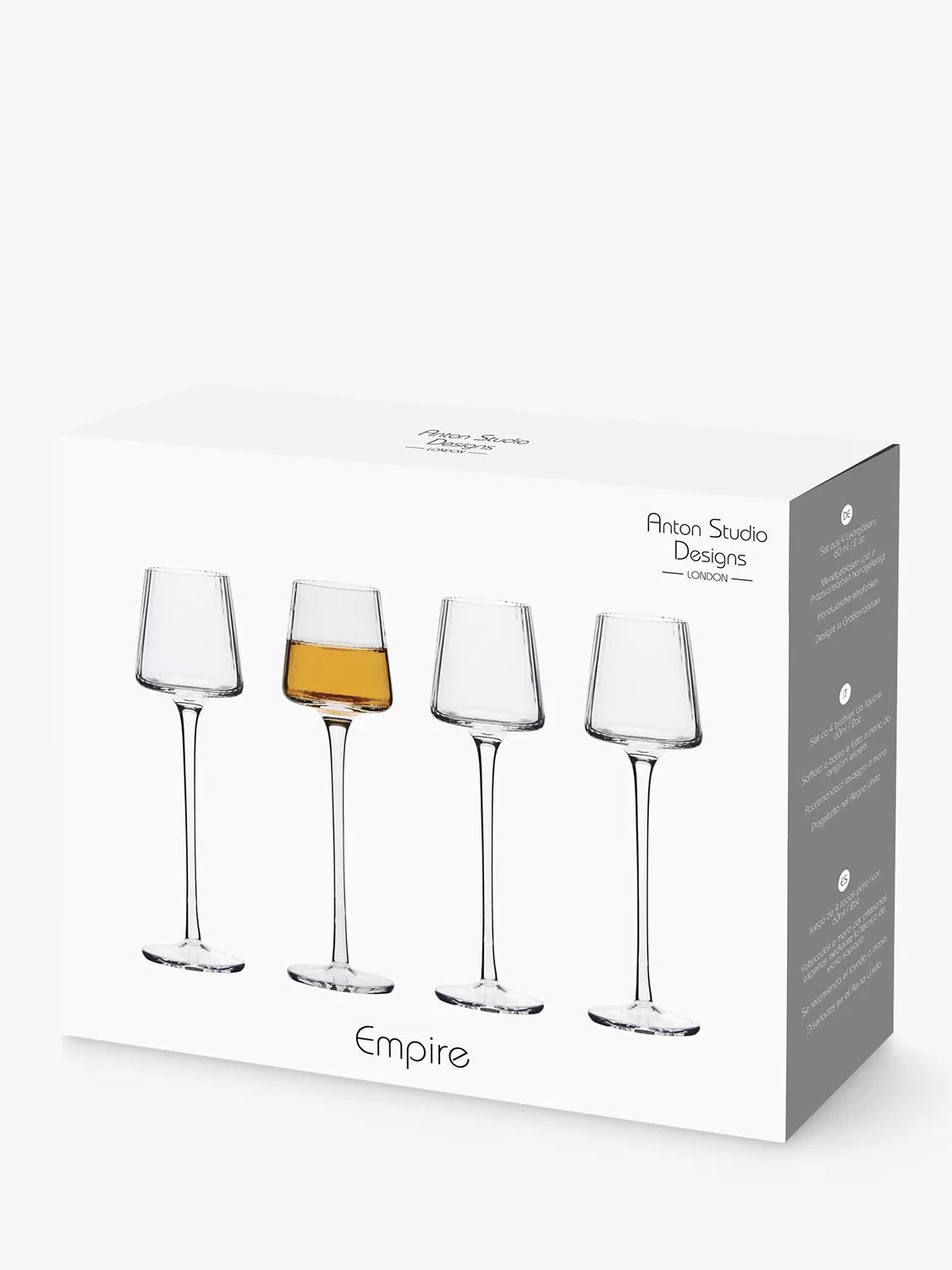 Anton Studio Designs Empire liqueur glasses set of 4 60ml (British brand)
