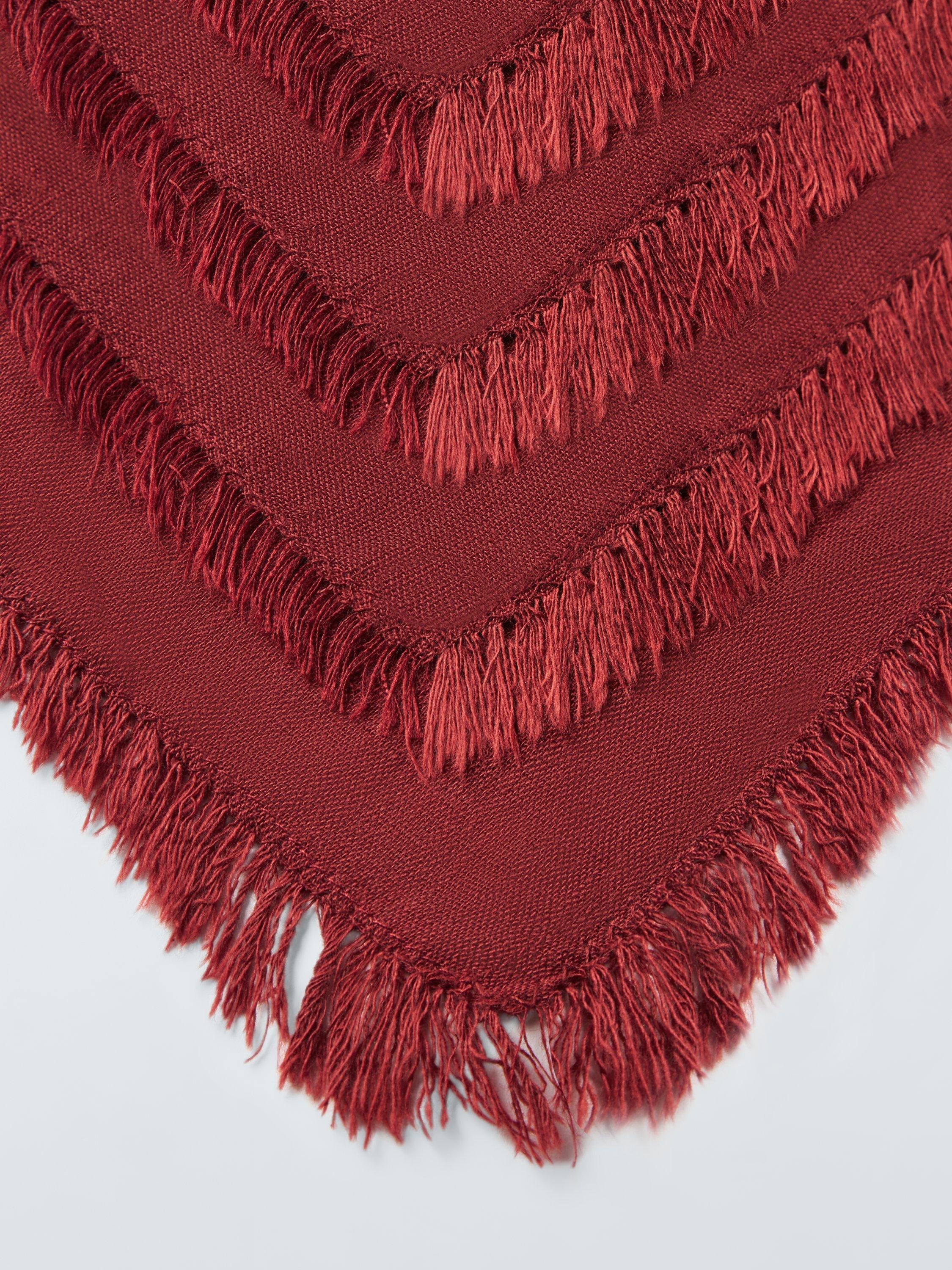 John Lewis cotton linen napkins in deep red, set of 4, UK version
