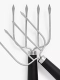 John Lewis soft grip meat lifting forks silver black, UK version