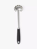 John Lewis soft grip handle stainless steel spaghetti spoon in silver and black, UK version