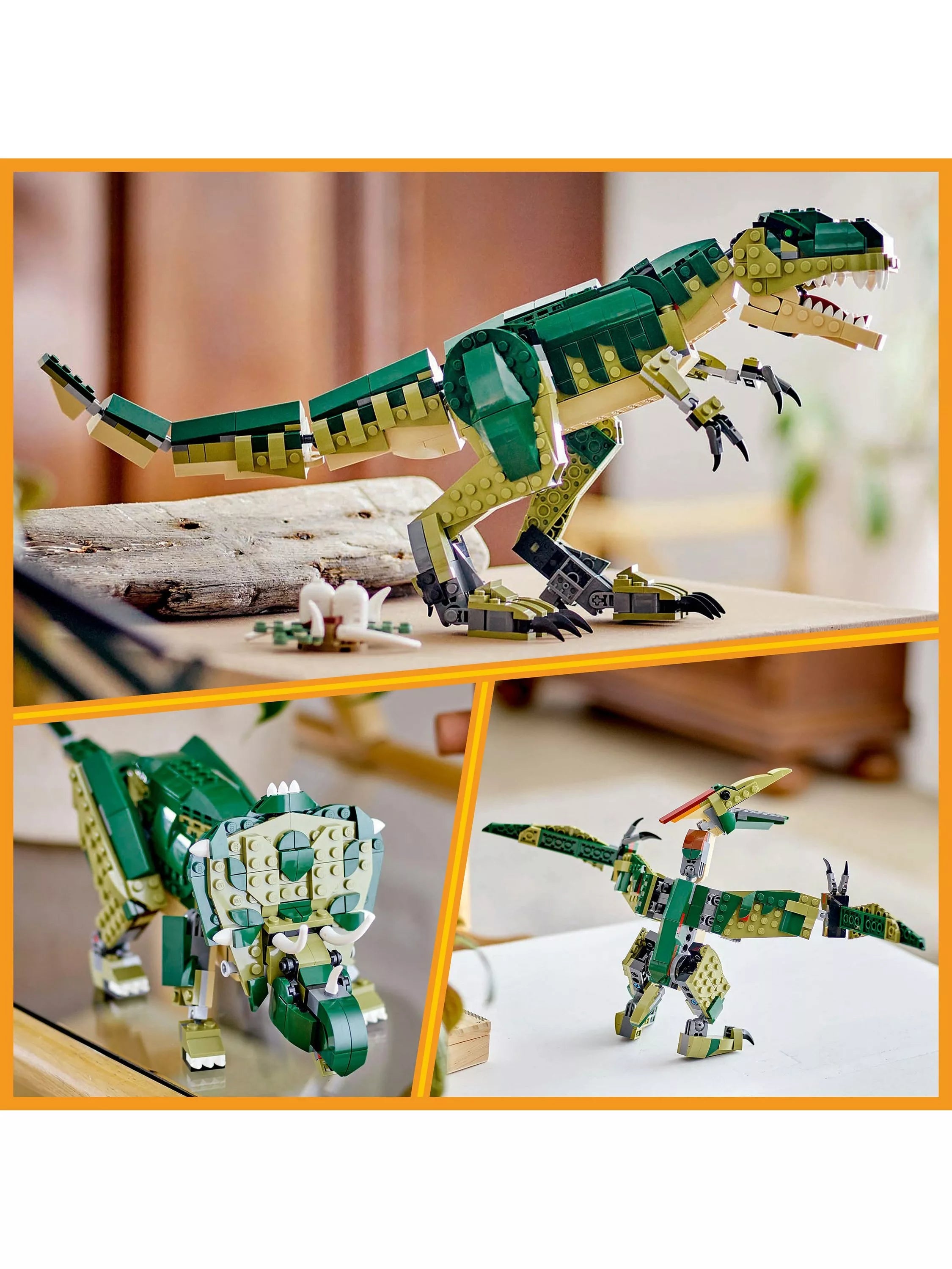 LEGO Creator 3in1 T. rex figure building set, UK version