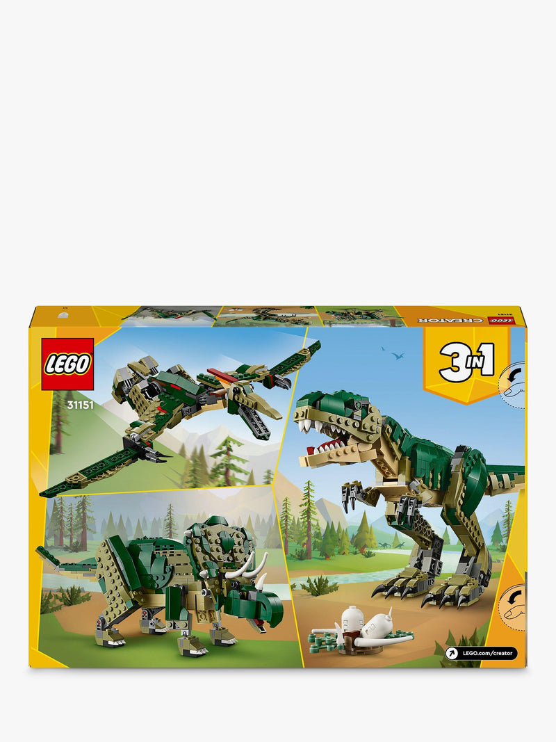 LEGO Creator 3in1 T. rex figure building set, UK version