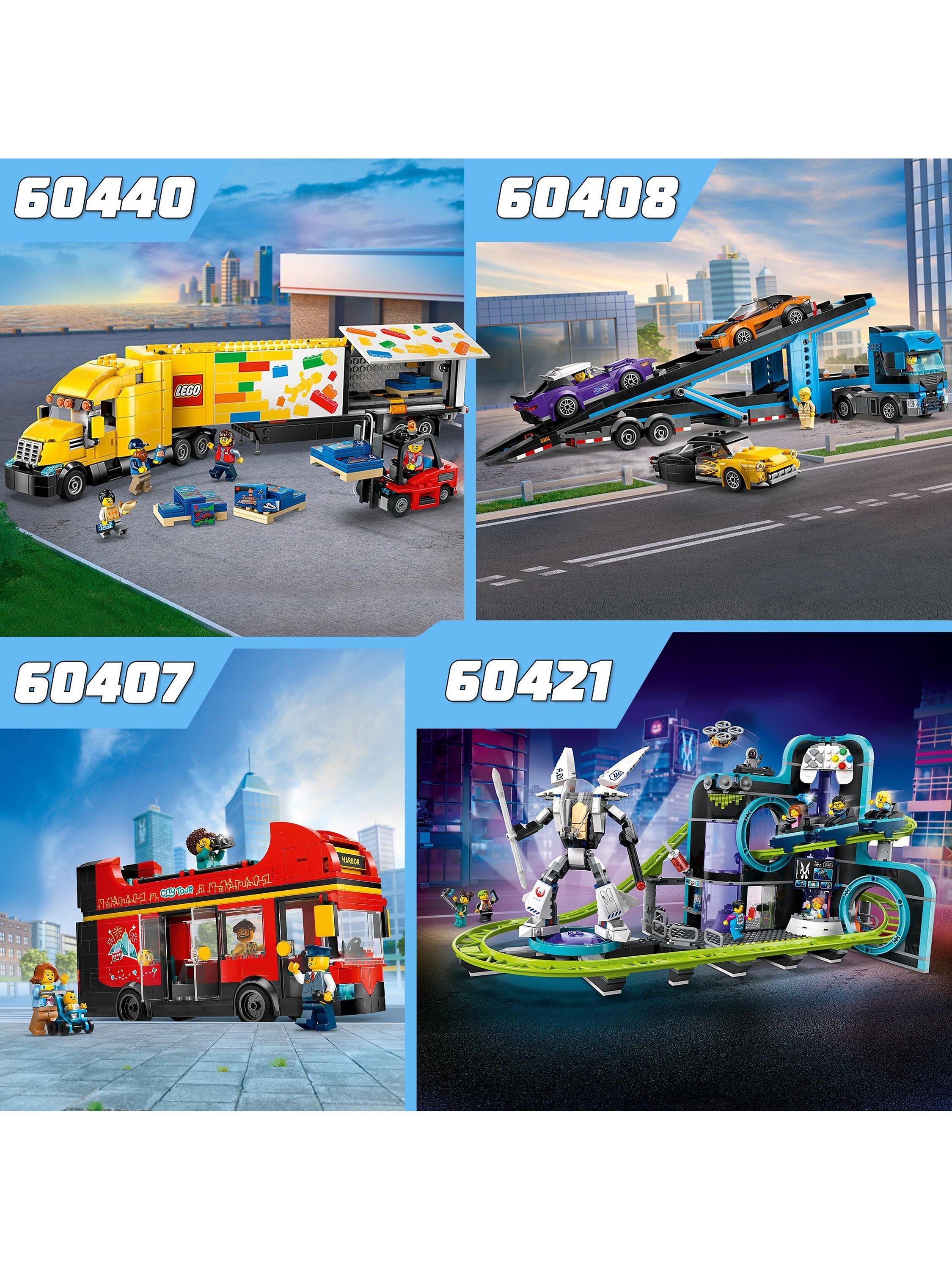 LEGO City Red Double-Decker Sightseeing Bus toy set 384 pieces (British brand)