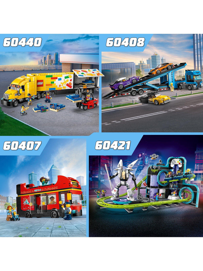 LEGO City Red Double-Decker Sightseeing Bus toy set 384 pieces (British brand)