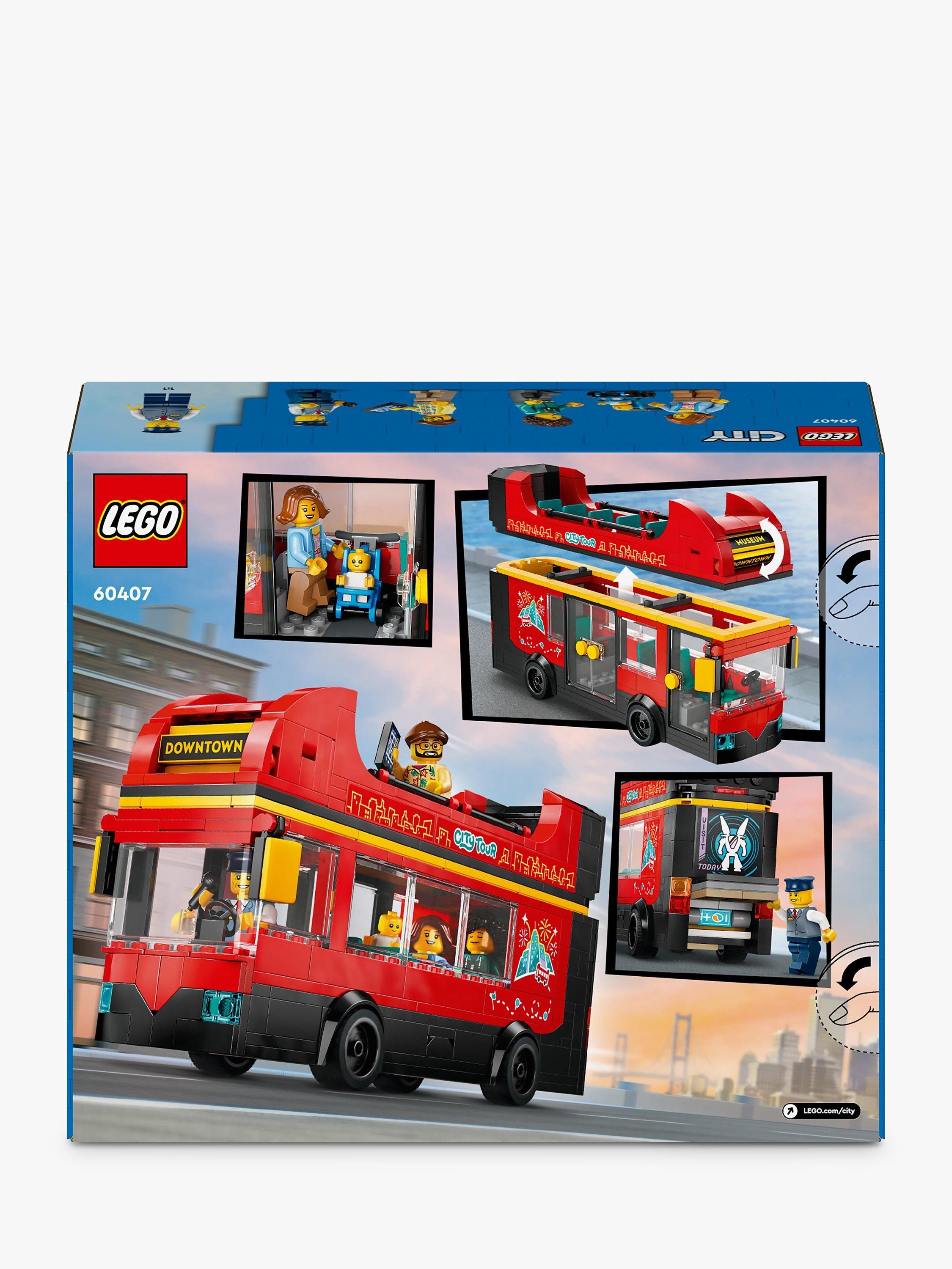 LEGO City Red Double-Decker Sightseeing Bus toy set 384 pieces (British brand)