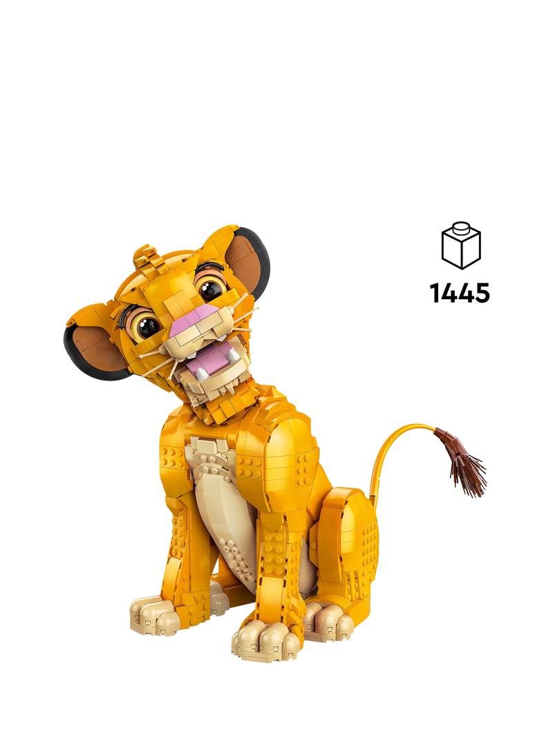 LEGO adult building set with movable lion cub figure, UK version