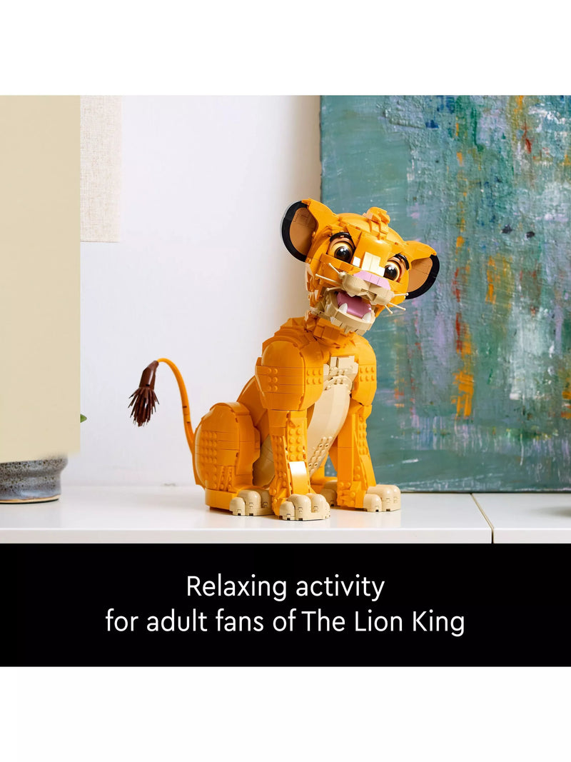 LEGO adult building set with movable lion cub figure, UK version
