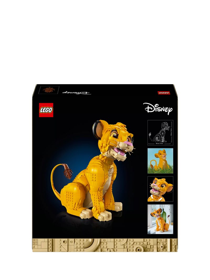 LEGO adult building set with movable lion cub figure, UK version