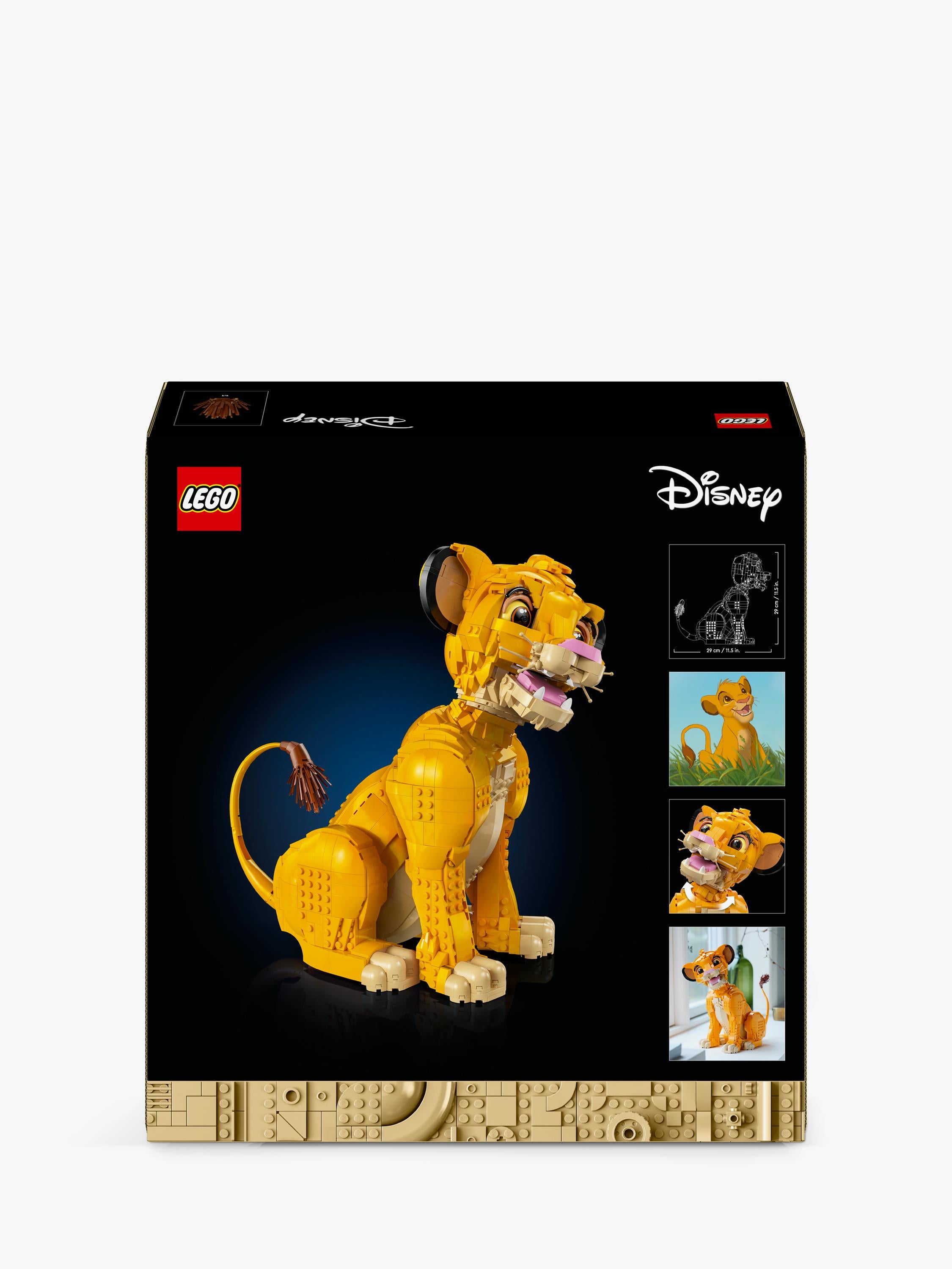 LEGO adult building set with movable lion cub figure, UK version
