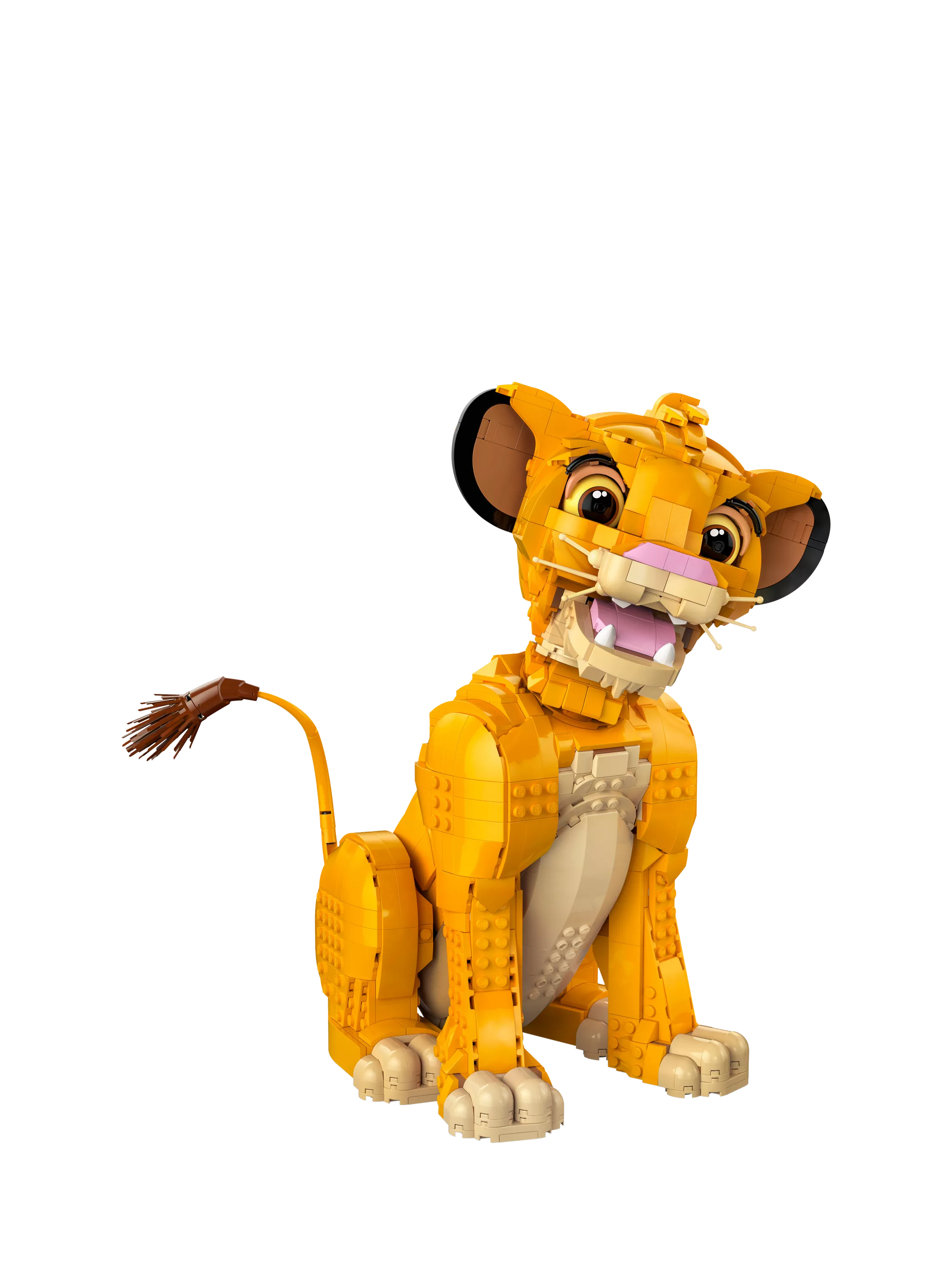 LEGO adult building set with movable lion cub figure, UK version