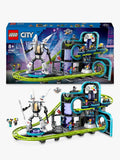 Futuristic Roller Coaster Park Building Set with Mech Suit and Gaming Consoles