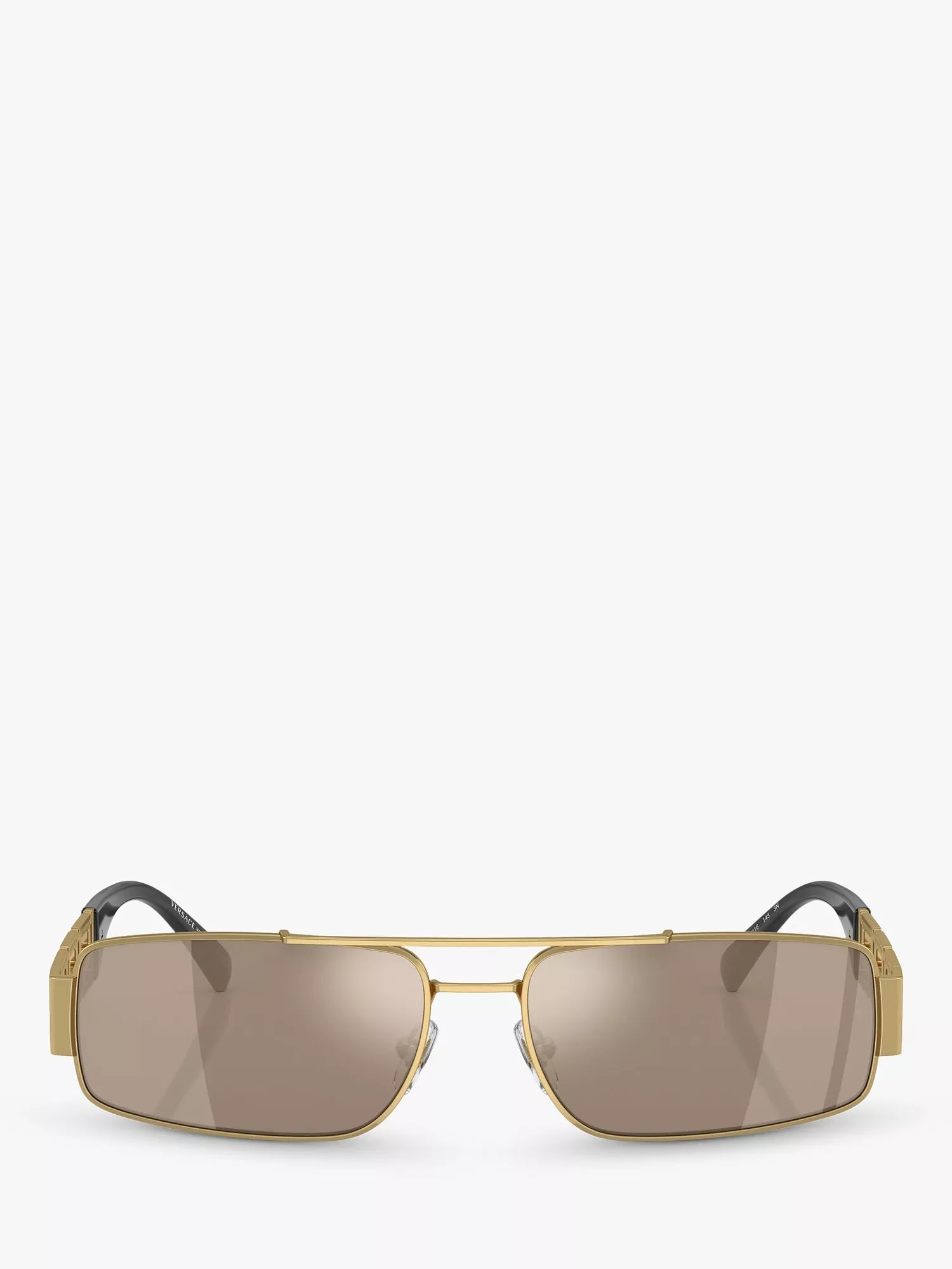 Versace men's rectangular sunglasses gold 60mm, UK version