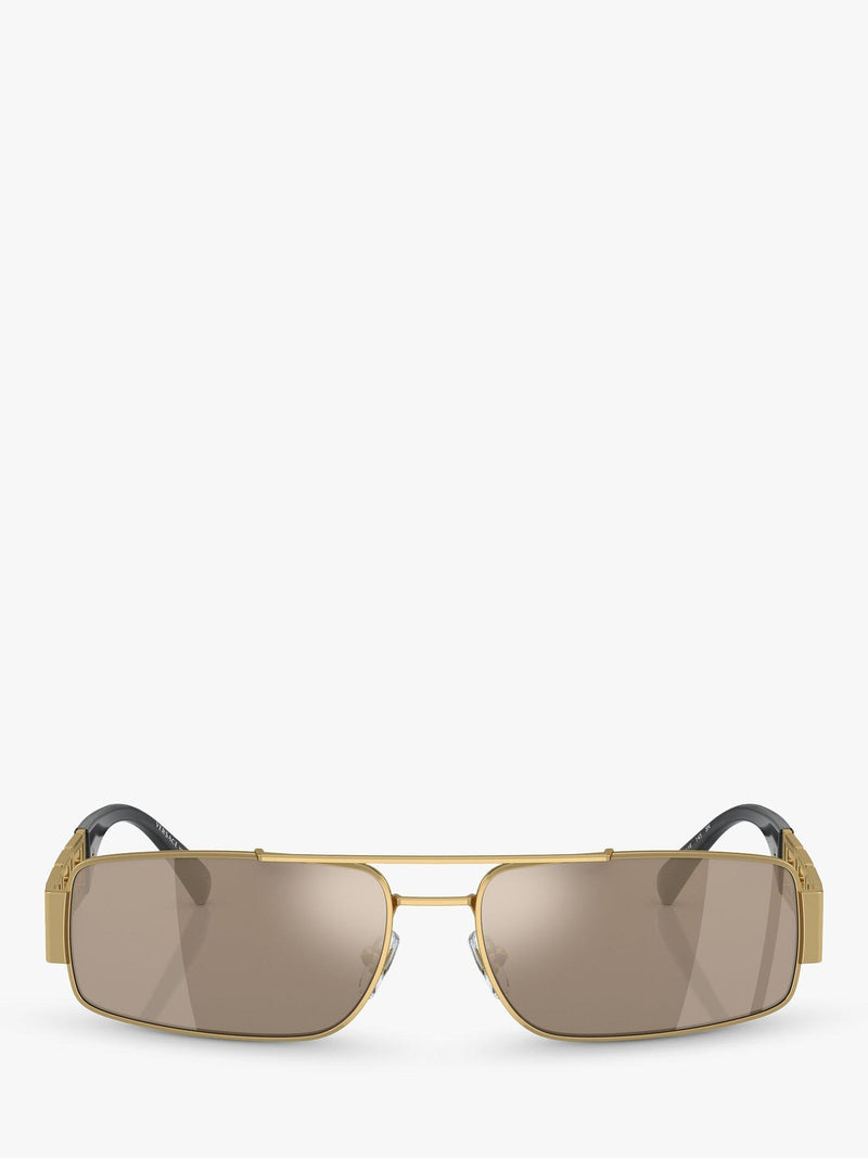 Versace men's rectangular sunglasses gold 60mm, UK version