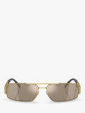 Versace men's rectangular sunglasses gold 60mm, UK version