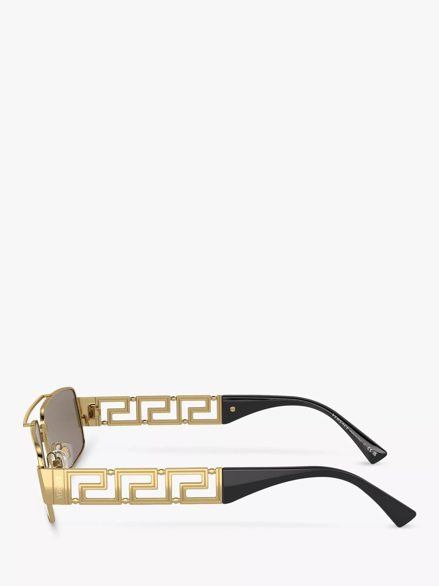 Versace men's rectangular sunglasses gold 60mm, UK version