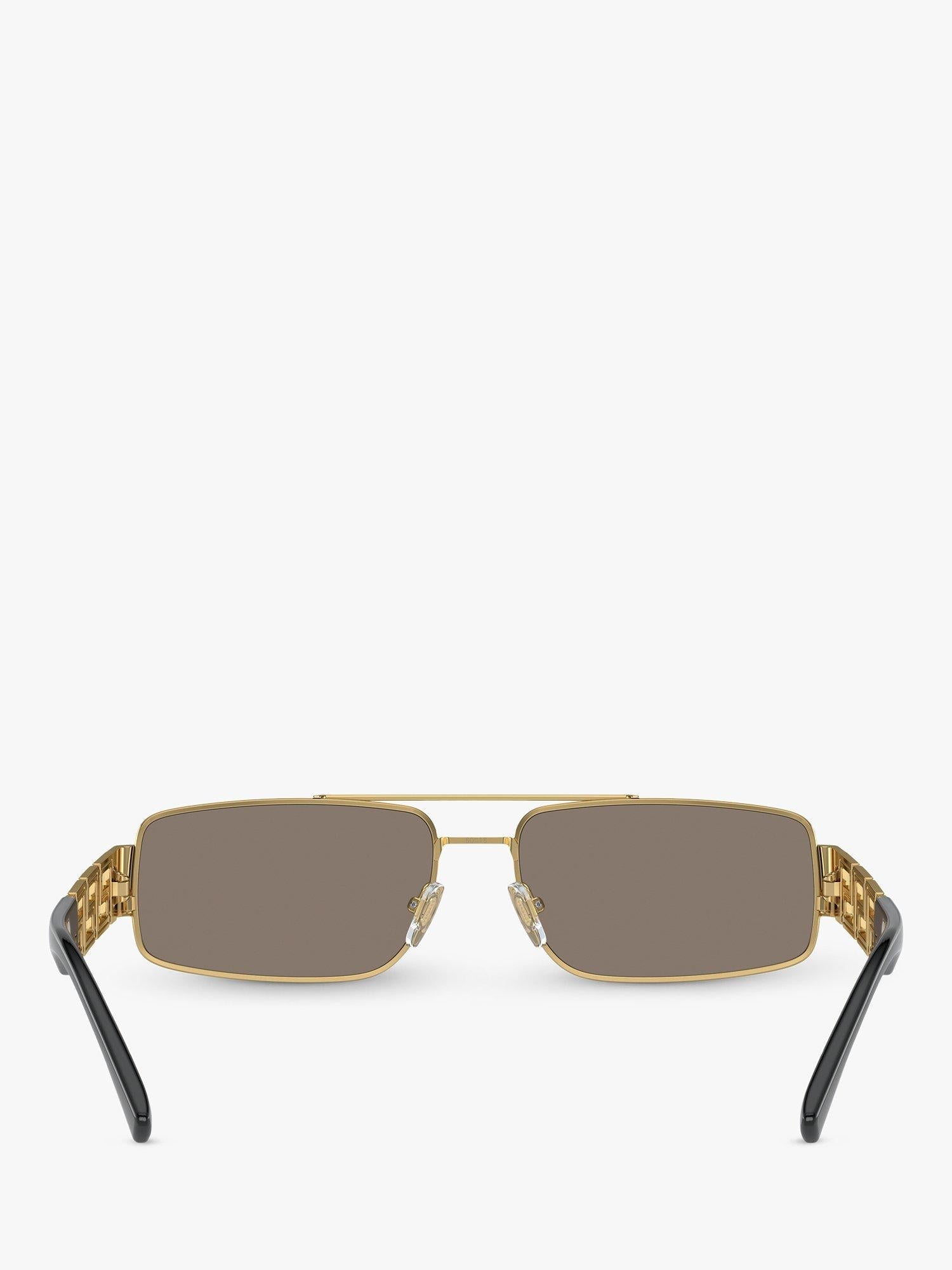 Versace men's rectangular sunglasses gold 60mm, UK version
