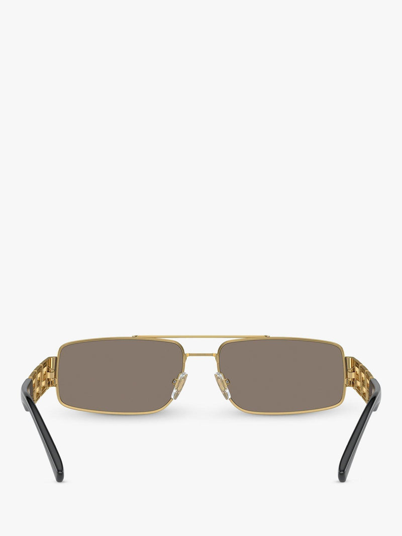 Versace men's rectangular sunglasses gold 60mm, UK version