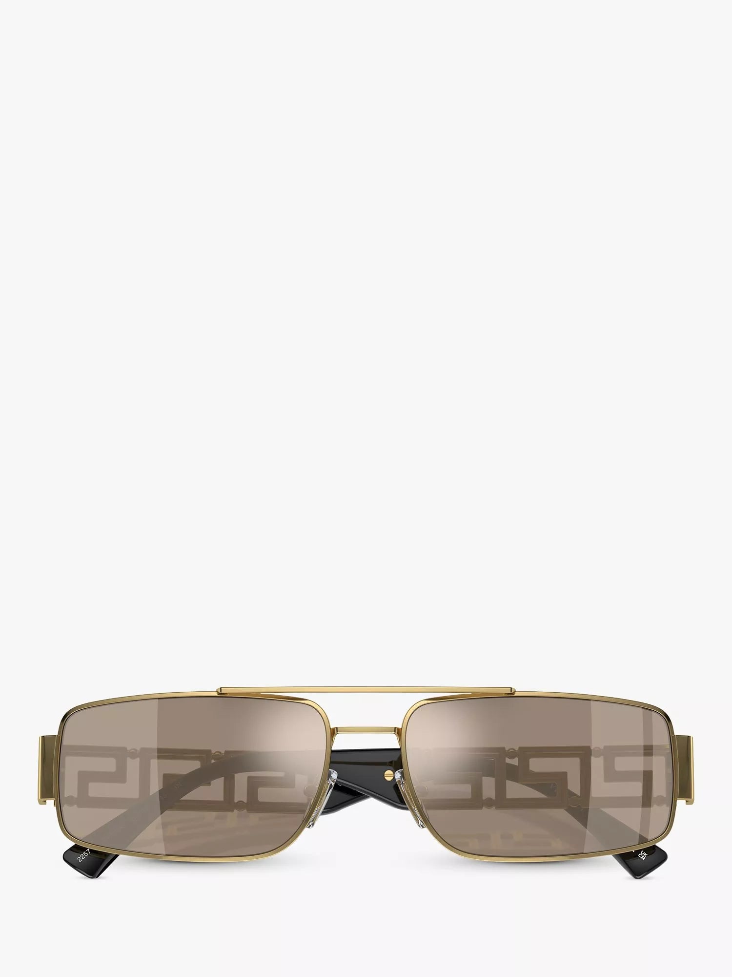 Versace men's rectangular sunglasses gold 60mm, UK version