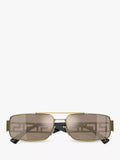 Versace men's rectangular sunglasses gold 60mm, UK version