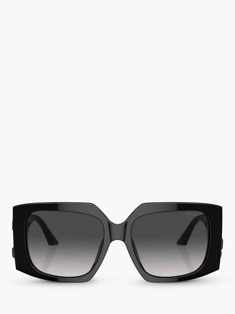 Jimmy Choo black square gradient sunglasses, imported from the UK