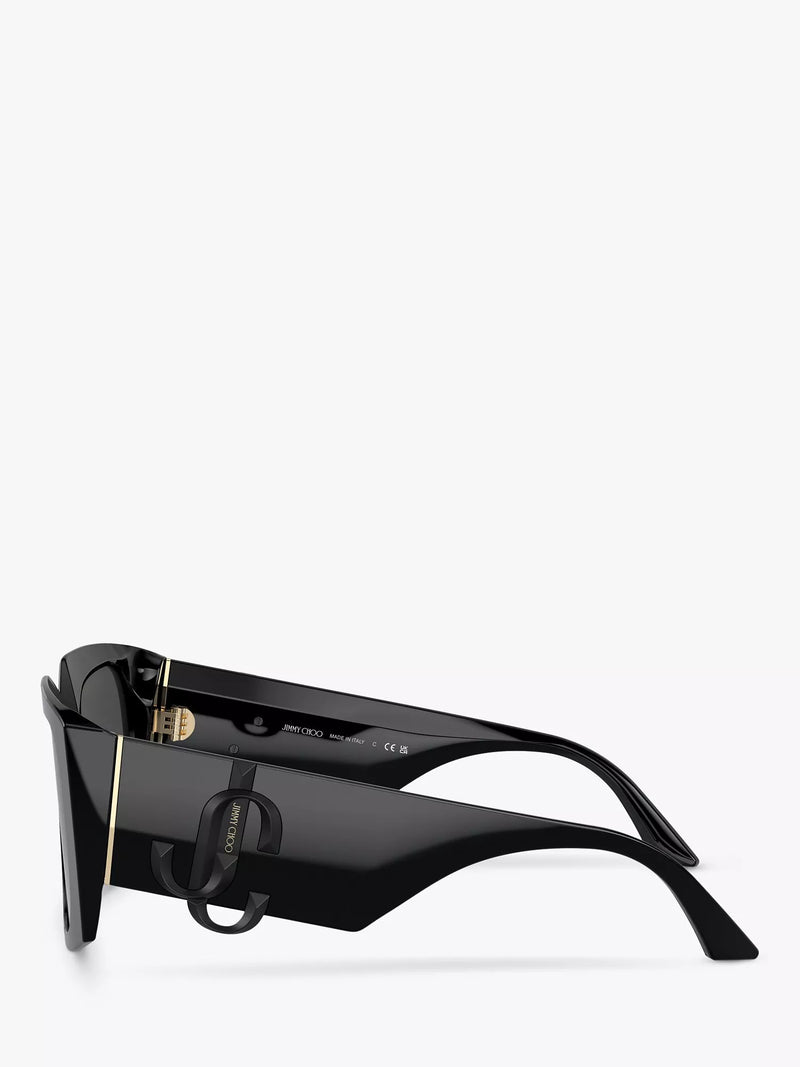 Jimmy Choo black square gradient sunglasses, imported from the UK