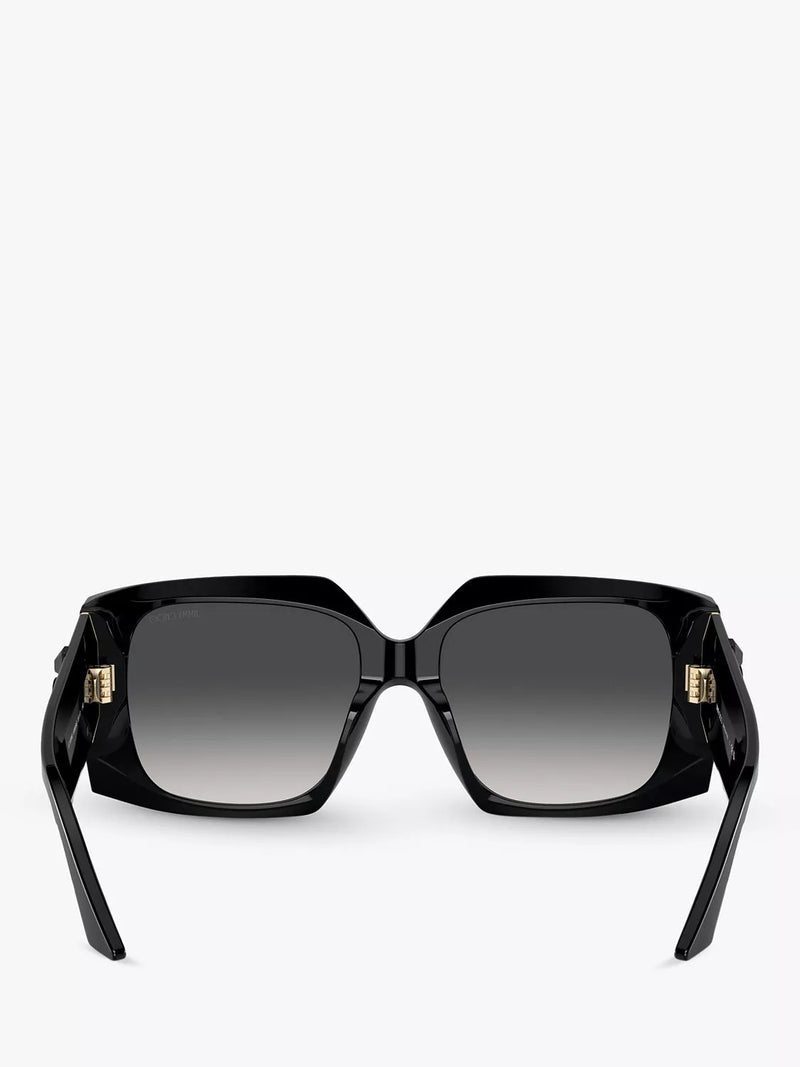 Jimmy Choo black square gradient sunglasses, imported from the UK