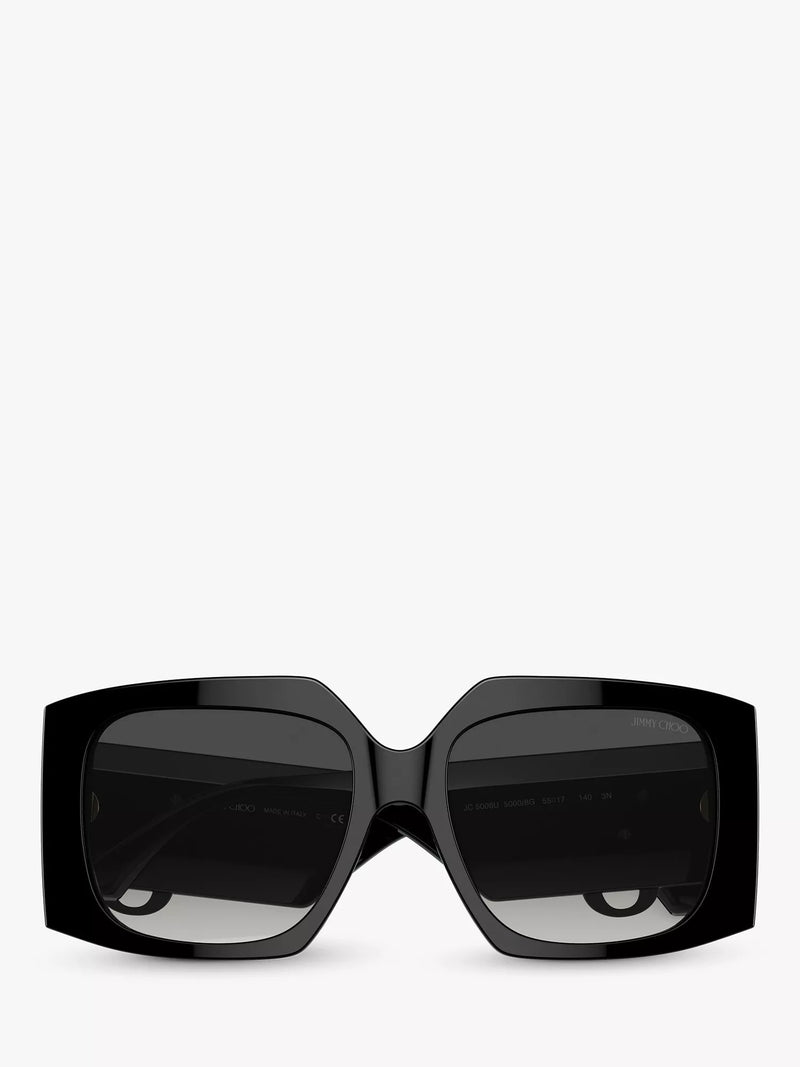 Jimmy Choo black square gradient sunglasses, imported from the UK