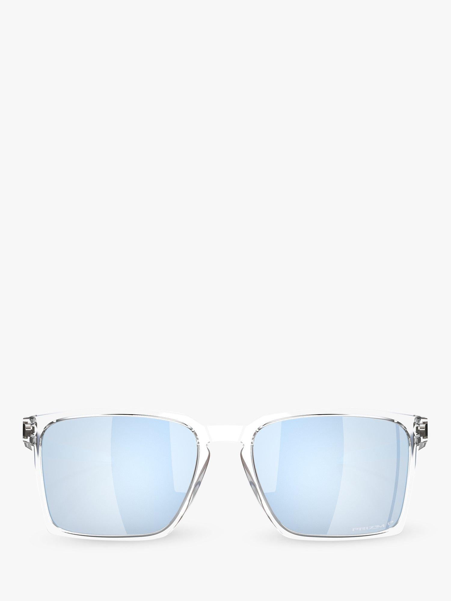 Oakley OO9483 polarised rectangular sunglasses clear frame (British brand)
