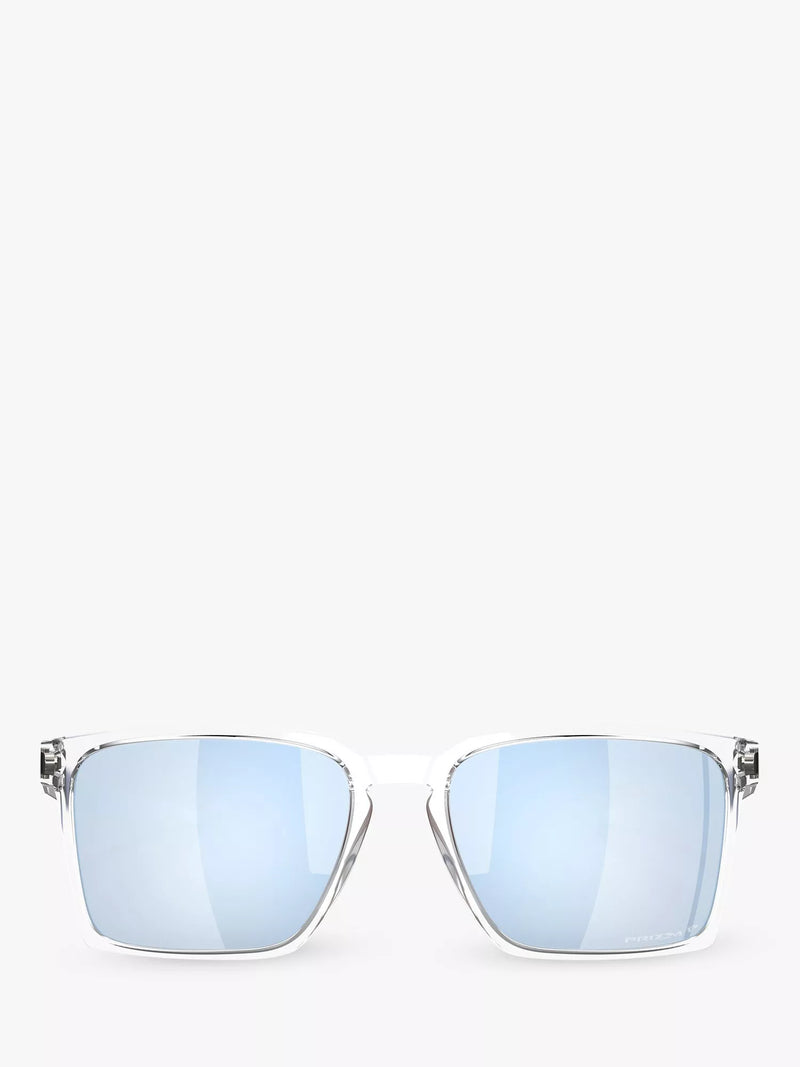 Oakley OO9483 polarised rectangular sunglasses clear frame (British brand)