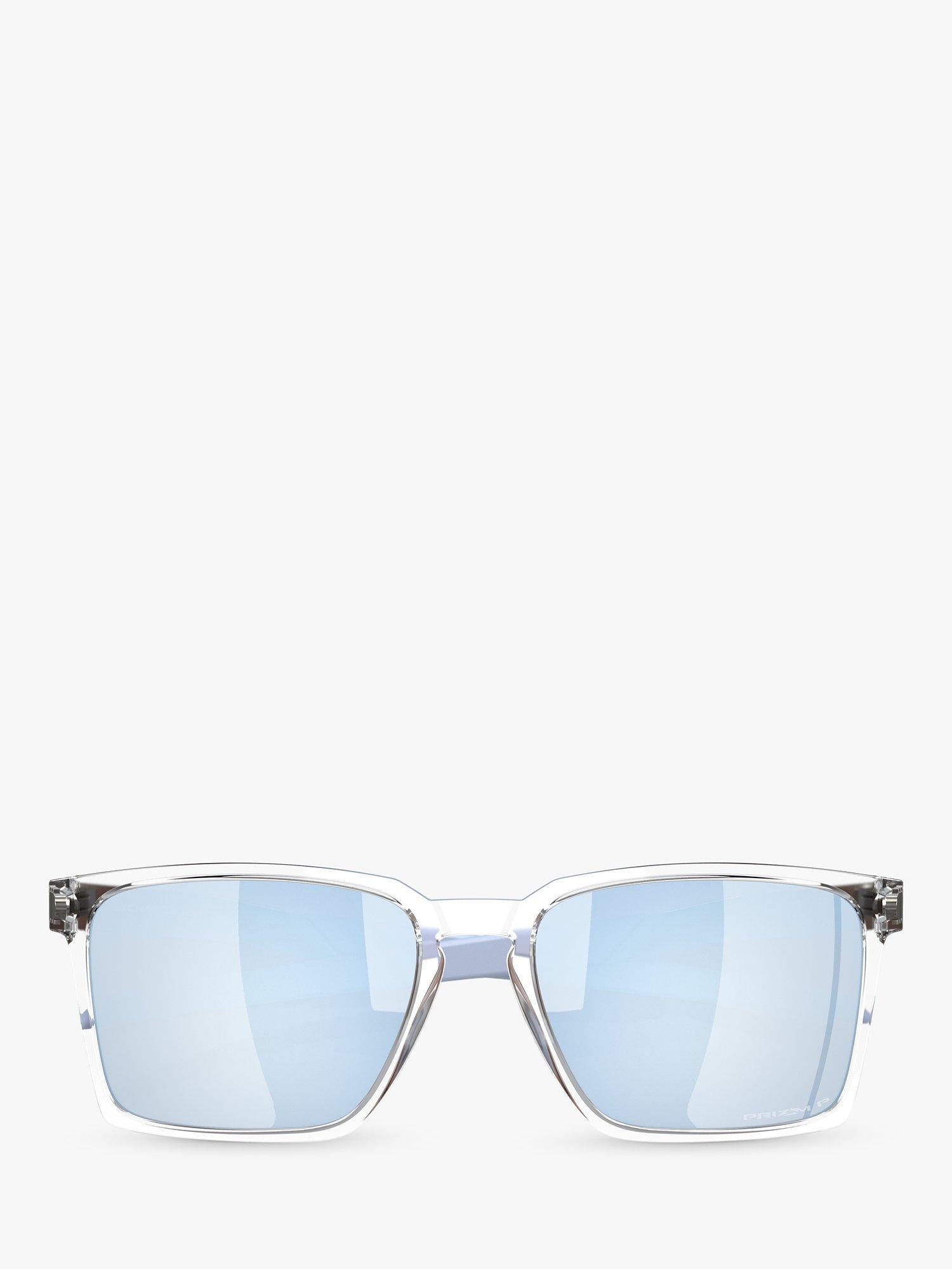 Oakley OO9483 polarised rectangular sunglasses clear frame (British brand)