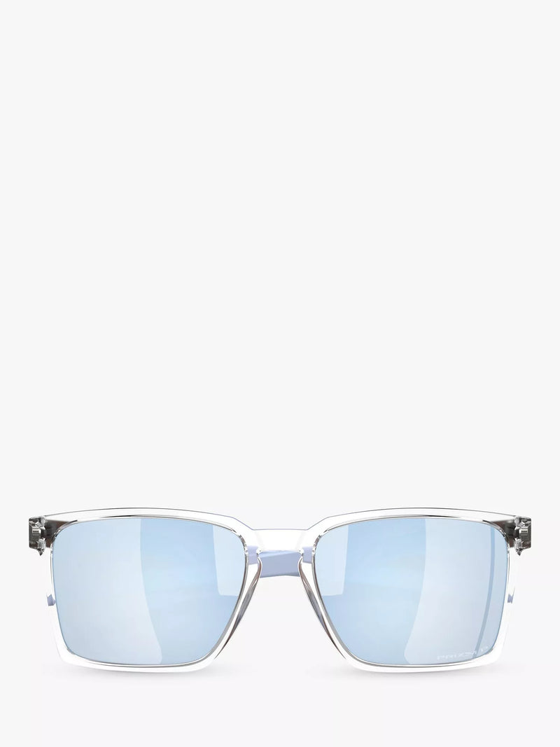 Oakley OO9483 polarised rectangular sunglasses clear frame (British brand)