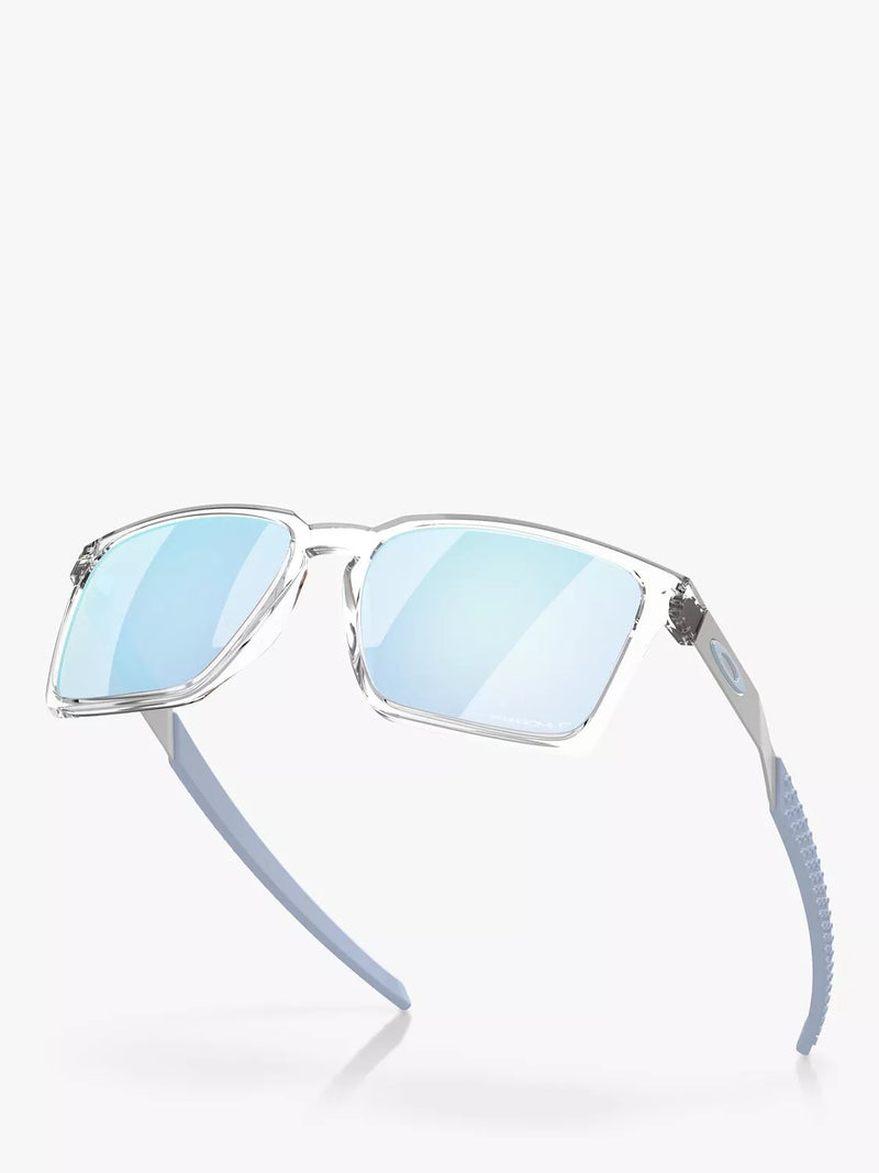 Oakley OO9483 polarised rectangular sunglasses clear frame (British brand)