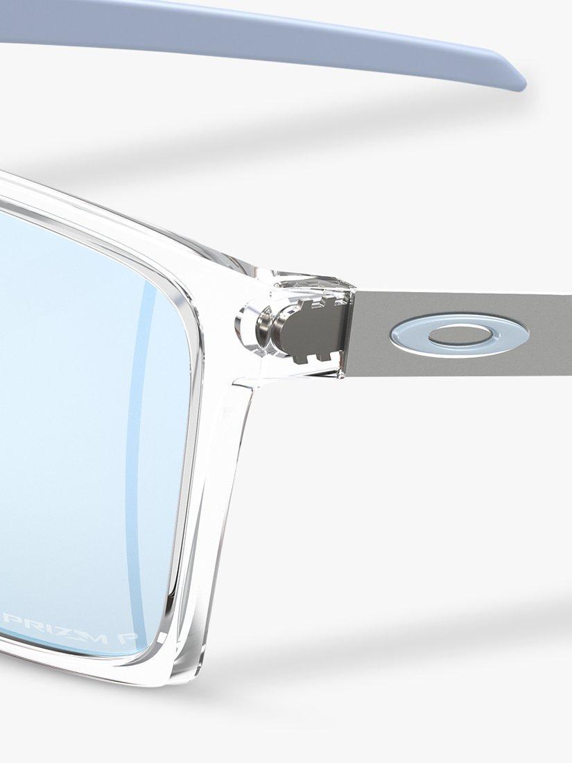 Oakley OO9483 polarised rectangular sunglasses clear frame (British brand)