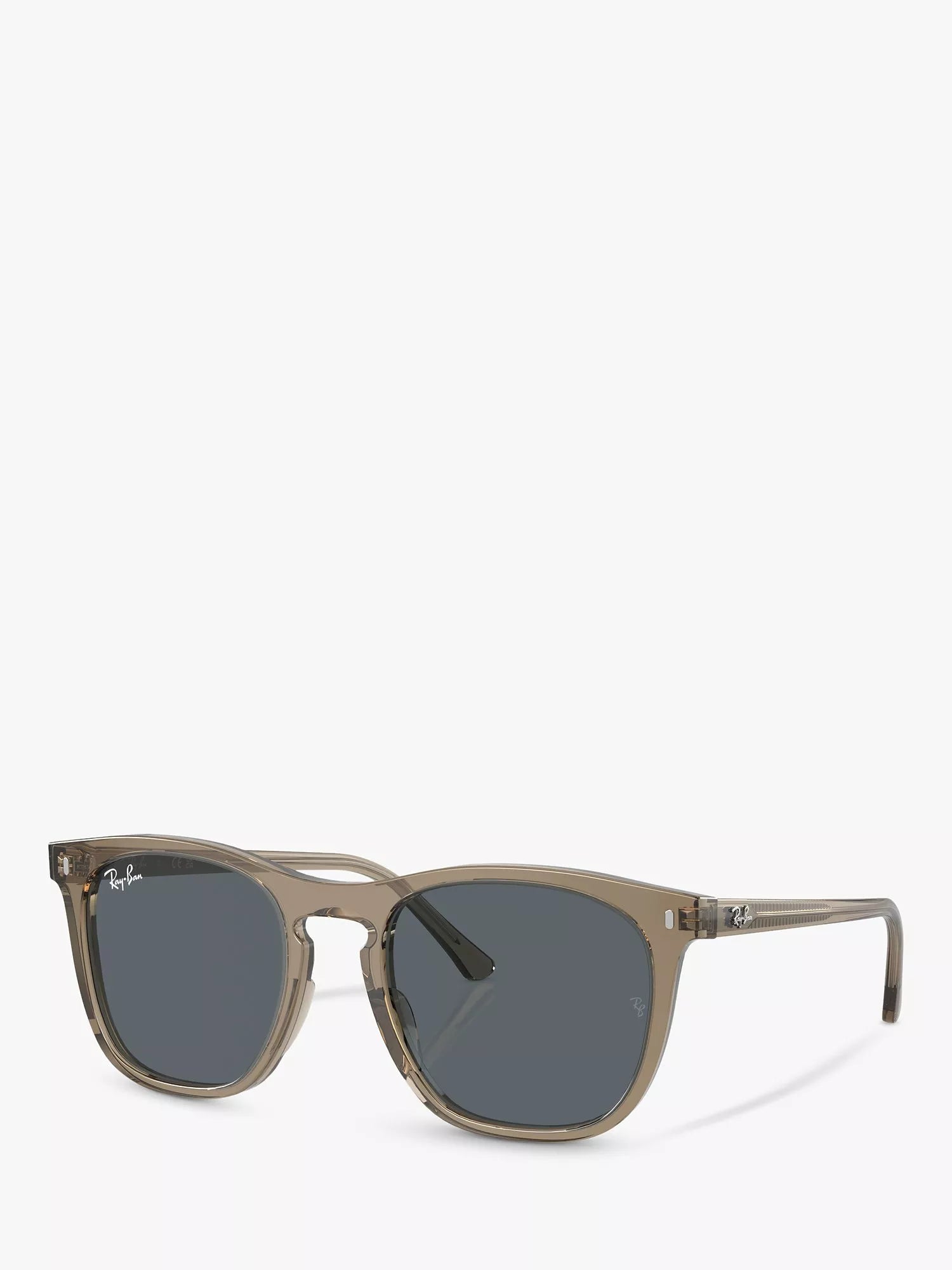 Ray-Ban RB2210 men's rectangular sunglasses transparent brown (British brand)