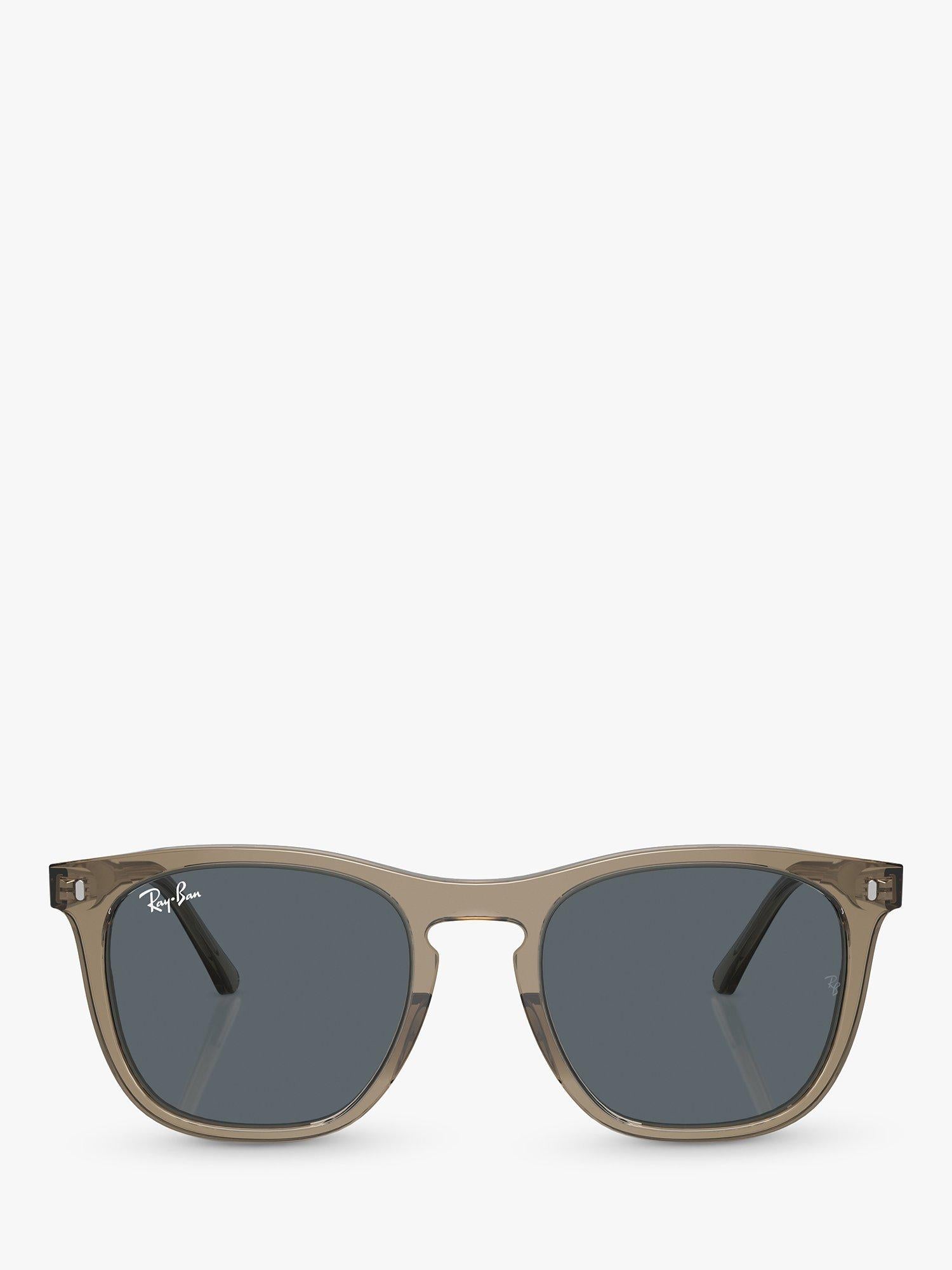 Ray-Ban RB2210 men's rectangular sunglasses transparent brown (British brand)