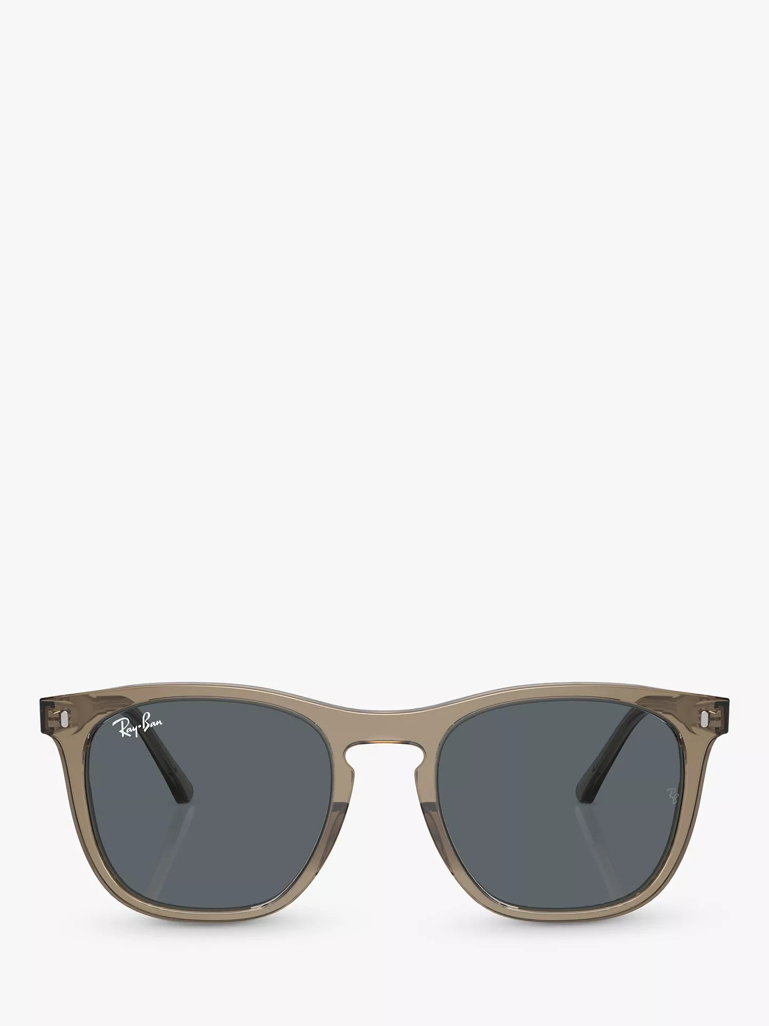 Ray-Ban RB2210 men's rectangular sunglasses transparent brown (British brand)