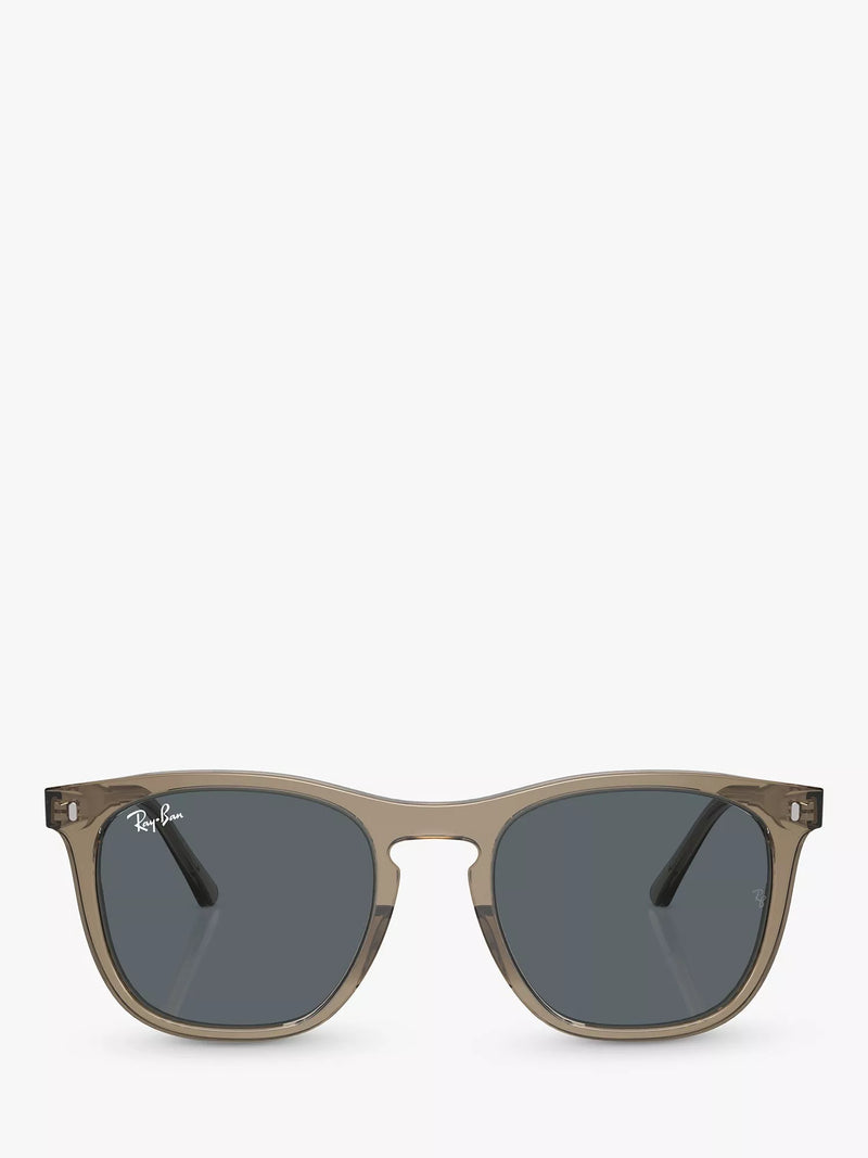 Ray-Ban RB2210 men's rectangular sunglasses transparent brown (British brand)