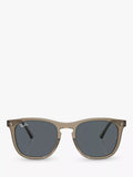 Ray-Ban RB2210 men's rectangular sunglasses transparent brown (British brand)
