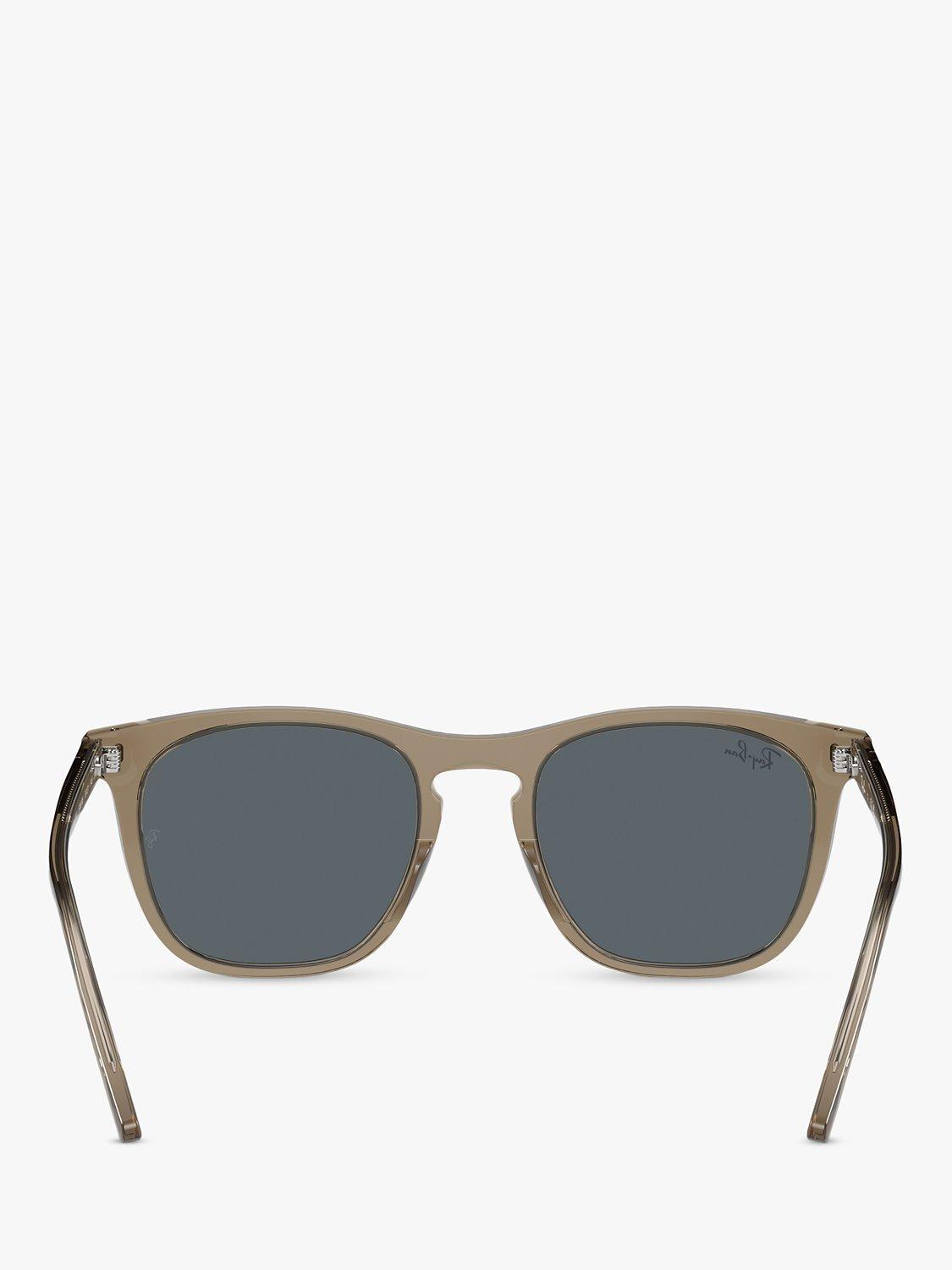 Ray-Ban RB2210 men's rectangular sunglasses transparent brown (British brand)
