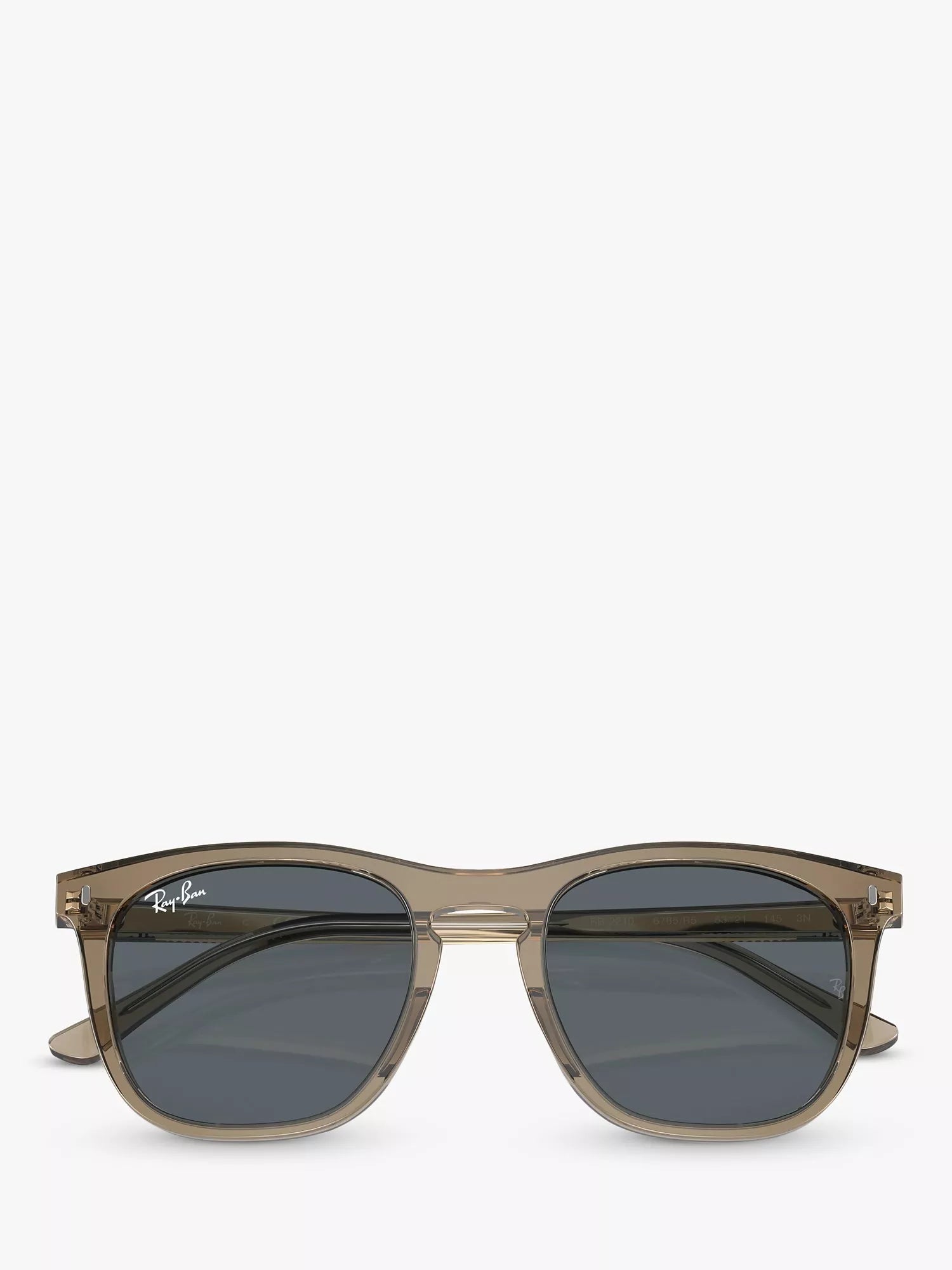 Ray-Ban RB2210 men's rectangular sunglasses transparent brown (British brand)
